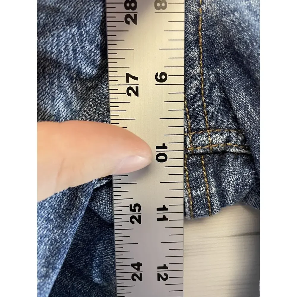 Kensie Jeans‎ Shorts Womens 6/28 Denim The Short Cuffed Stretch Blue